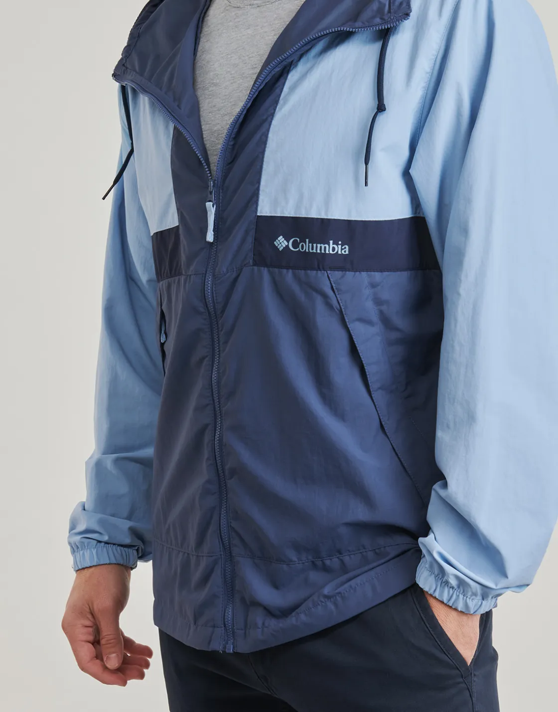 Columbia - SPIRE VALLEY HOODED WINDBREAKER Bleu