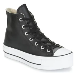 Converse - CHUCK TAYLOR ALL STAR LIFT CLEAN LEATHER HI Noir Online