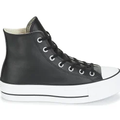 Converse - CHUCK TAYLOR ALL STAR LIFT CLEAN LEATHER HI Noir Online