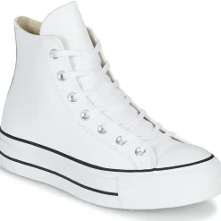 Converse - CHUCK TAYLOR ALL STAR LIFT CLEAN LEATHER HI< Baskets Mode