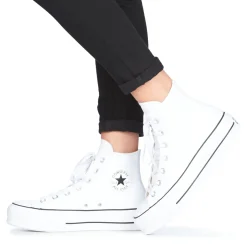 Converse - CHUCK TAYLOR ALL STAR LIFT CLEAN LEATHER HI< Baskets Mode