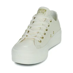 Converse - CHUCK TAYLOR ALL STAR LIFT PLATFORM GOLD Blanc Outlet