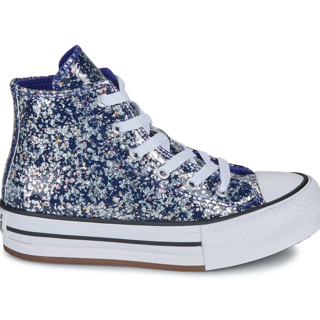 Converse - CHUCK TAYLOR ALL STAR EVA LIFT GLITTER Bleu Clearance