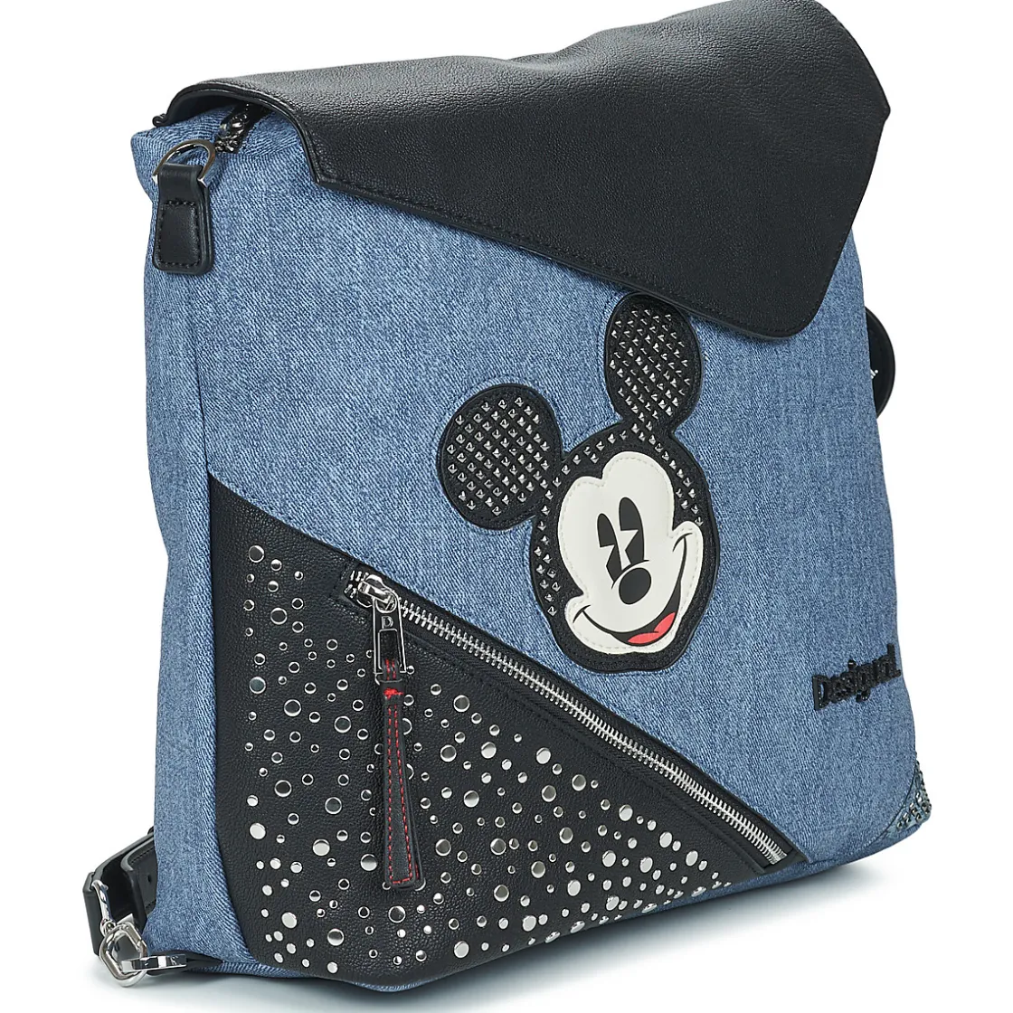 Desigual Sacs À Dos^- BACK MICKEY DENIM EDGE JERSEY MAXI PU