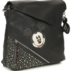 Desigual Sacs À Dos^- BACK MICKEY STUDSTYLE JERSEYMAX PU BLACK