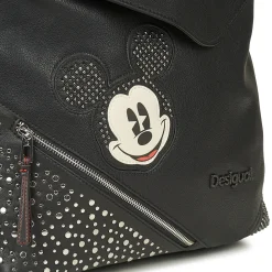 Desigual Sacs À Dos^- BACK MICKEY STUDSTYLE JERSEYMAX PU BLACK