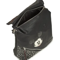 Desigual Sacs À Dos^- BACK MICKEY STUDSTYLE JERSEYMAX PU BLACK