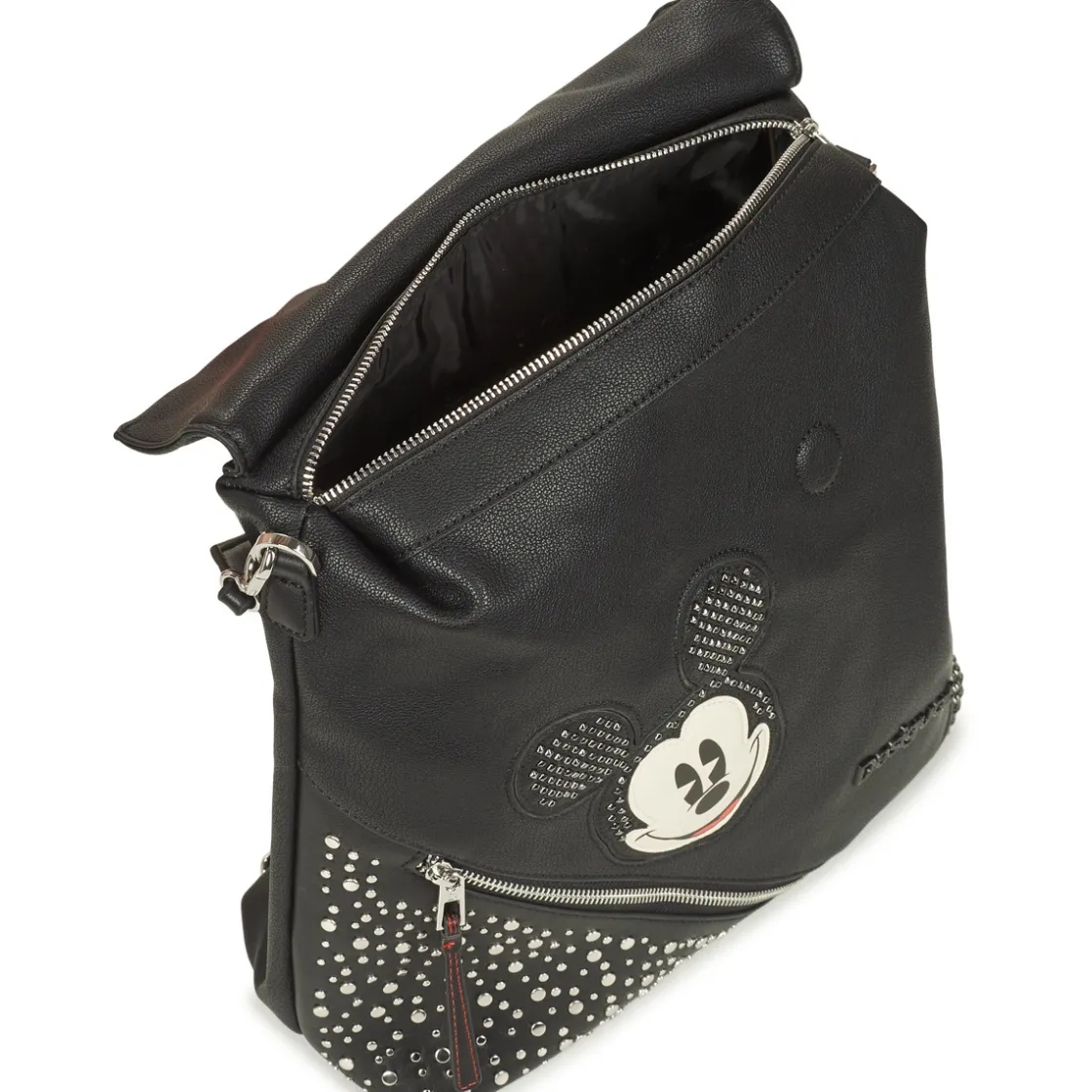 Desigual Sacs À Dos^- BACK MICKEY STUDSTYLE JERSEYMAX PU BLACK