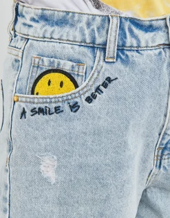 Desigual - DENIM_CAT SMILE BleuClair Discount