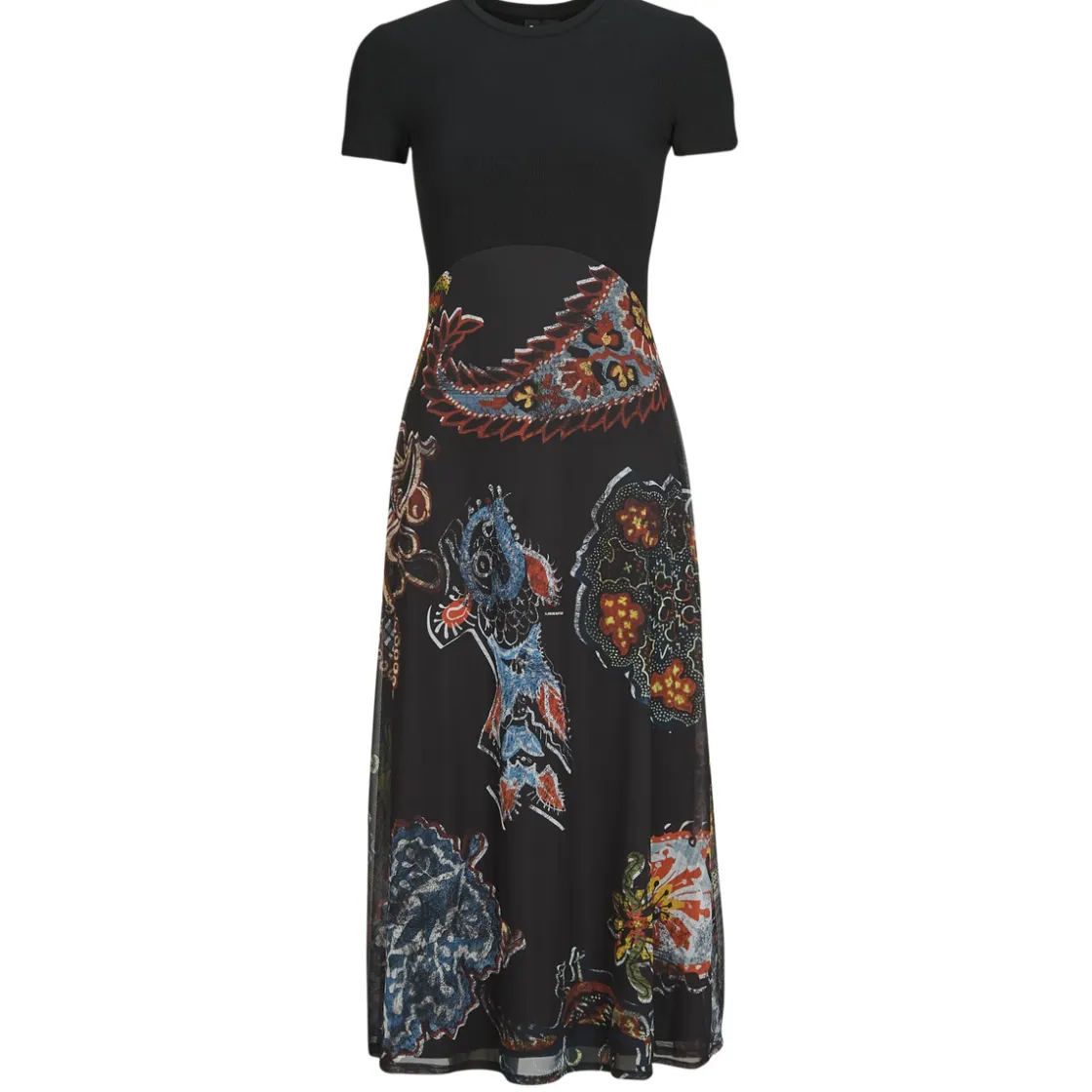 Desigual Robes^- PAISLEY MESH LACROIX