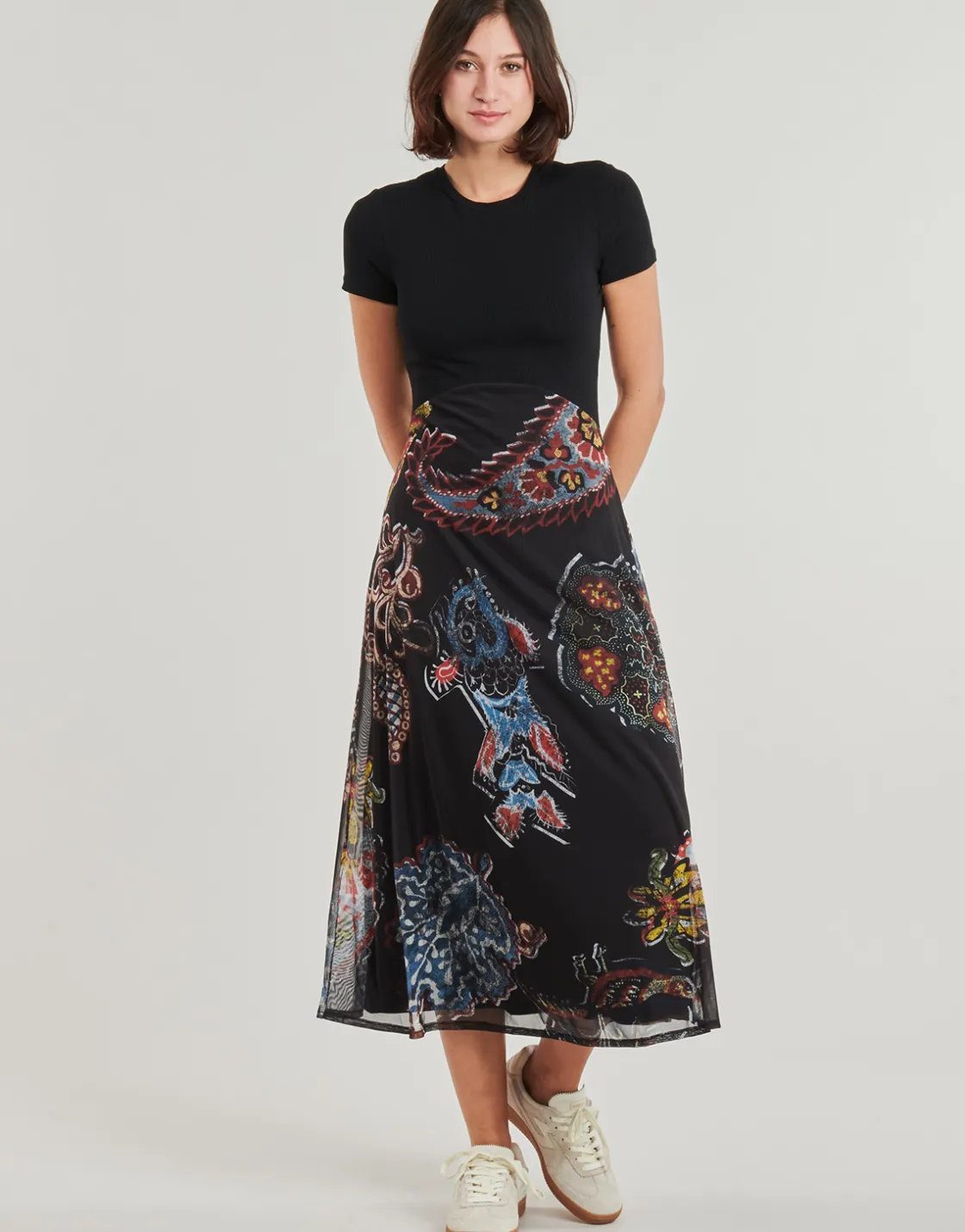 Desigual Robes^- PAISLEY MESH LACROIX