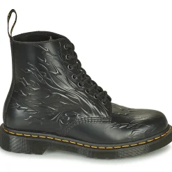 Dr. Martens - 1460 FLAMES Noir Outlet