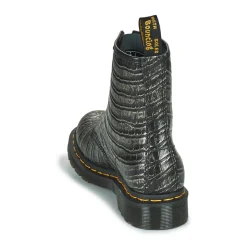 Dr. Martens - 1460 GUNMETAL WILD CROC EMBOSS< Bottines / Boots