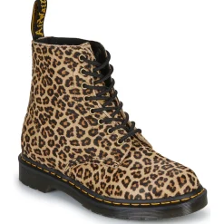 Dr. Martens - 1460 Pascal Light Tan Mini Leopard Spot Hair On Clearance