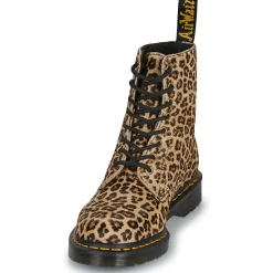 Dr. Martens - 1460 Pascal Light Tan Mini Leopard Spot Hair On Clearance