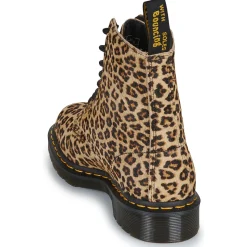 Dr. Martens - 1460 Pascal Light Tan Mini Leopard Spot Hair On Clearance