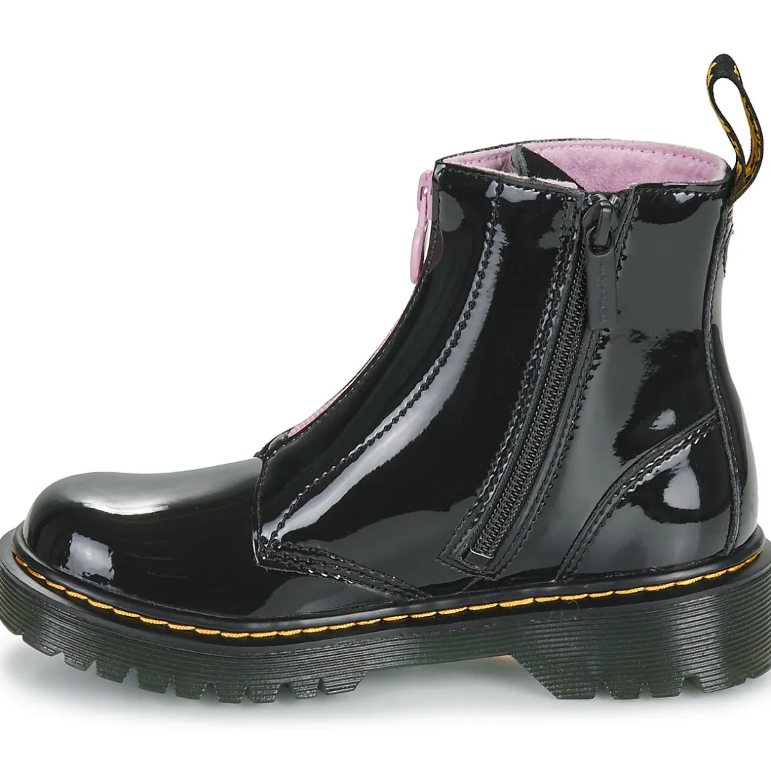 Dr. Martens Bottines / Boots^- Bex Heart Zip Boot J Black Patent Lamper