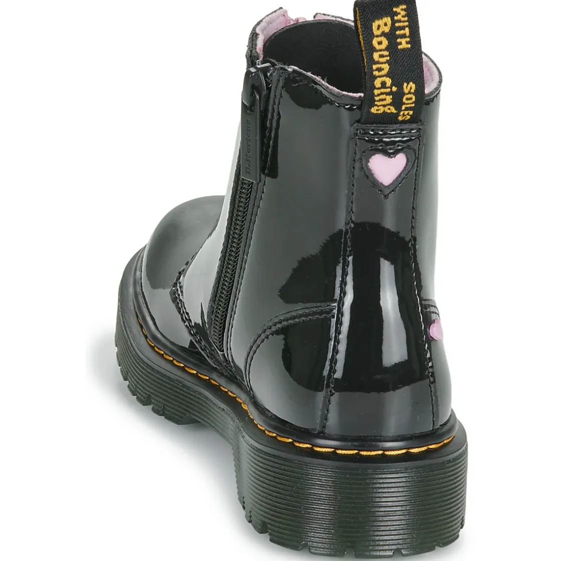 Dr. Martens Bottines / Boots^- Bex Heart Zip Boot J Black Patent Lamper