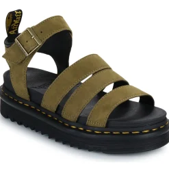 Dr. Martens - Blaire Muted Olive Tumbled Nubuck< Sandales Et Nu-pieds