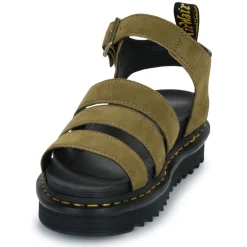 Dr. Martens - Blaire Muted Olive Tumbled Nubuck< Sandales Et Nu-pieds