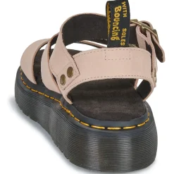 Dr. Martens Sandales Et Nu-pieds^- Gryphon Quad Powder Pink Milled Nubuck