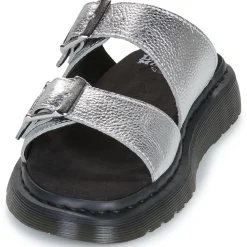 Dr. Martens - Josef Slide Silver Metallic Tumble Argenté Best