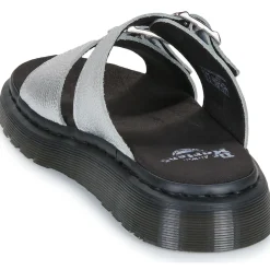 Dr. Martens - Josef Slide Silver Metallic Tumble Argenté Best