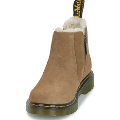 Dr. Martens - Leonore J Dark Khaki Bronx Suede Beige