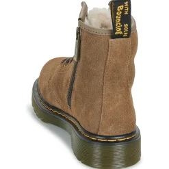 Dr. Martens - Serena J Dark Khaki Bronx Suede Beige Clearance