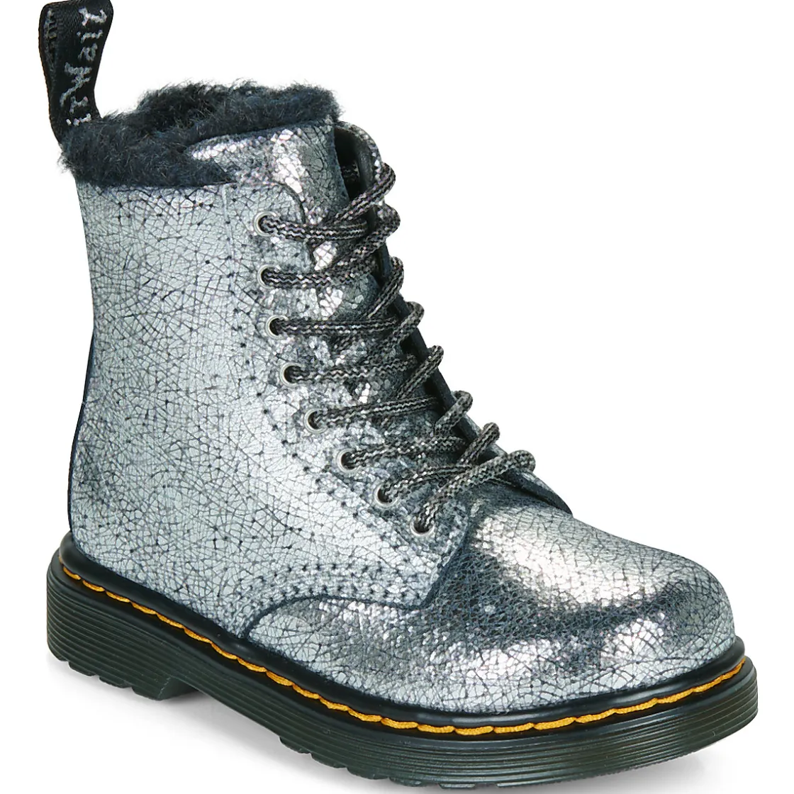 Dr. Martens Bottines / Boots^- Serena T Silver Distressed Foil
