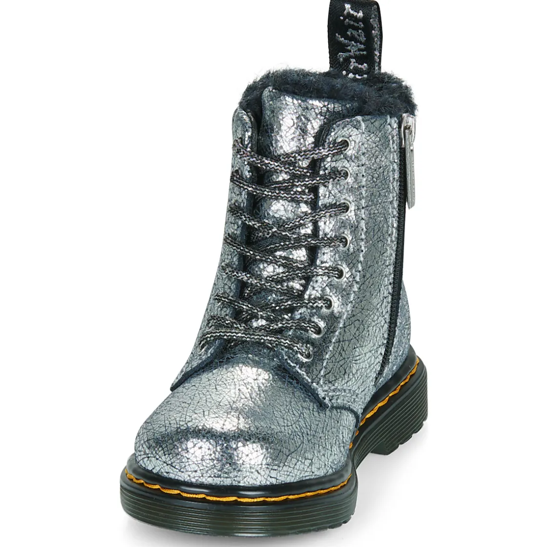 Dr. Martens Bottines / Boots^- Serena T Silver Distressed Foil
