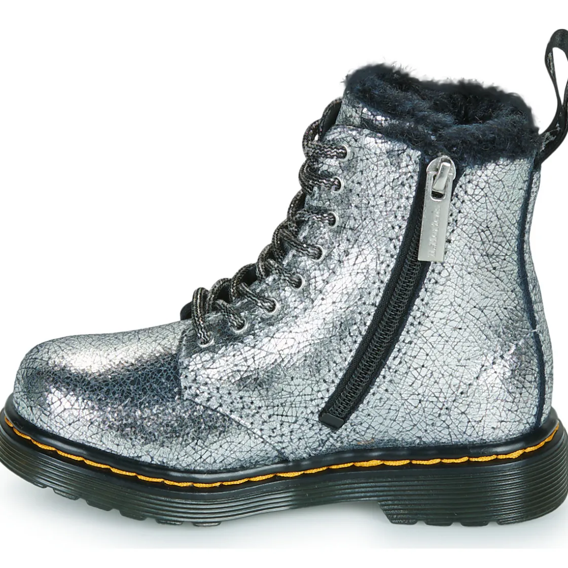 Dr. Martens Bottines / Boots^- Serena T Silver Distressed Foil