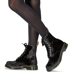 Dr. Martens - VEGAN 1460 BLACK VELVET< Bottines / Boots