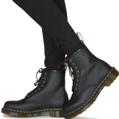 Dr. Martens - VEGAN 1460 BLACK FELIX RUB OFF Noir Outlet