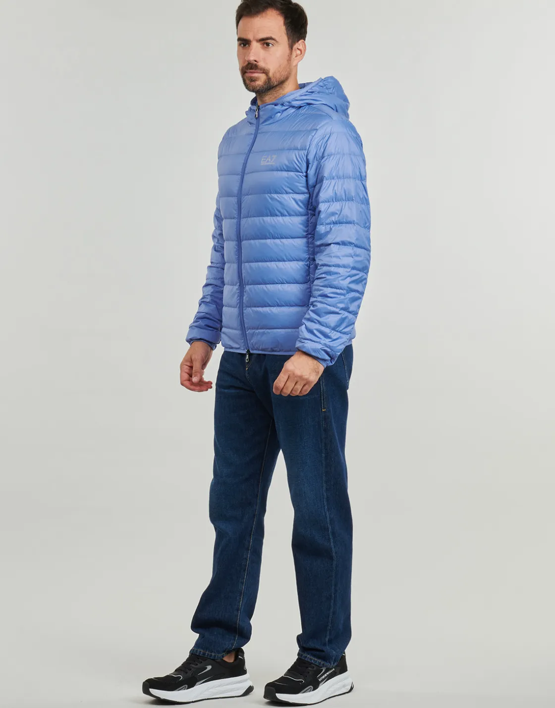 Emporio Armani EA7 - CORE IDENTITY DOWN JACKET HD Bleu Sale