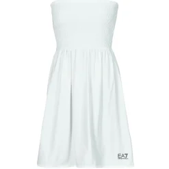 Emporio Armani EA7 - ROBE SMOCK Blanc Outlet