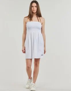 Emporio Armani EA7 - ROBE SMOCK Blanc Outlet