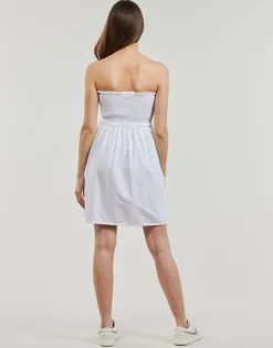 Emporio Armani EA7 - ROBE SMOCK Blanc Outlet