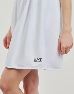 Emporio Armani EA7 - ROBE SMOCK Blanc Outlet