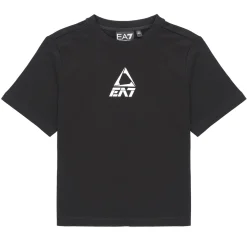 Emporio Armani EA7 - TRAIN LOGO SERIES BOY KIT TEE-SHORTS FREE Noir New