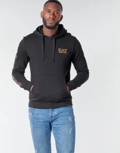Emporio Armani EA7 - TRAIN LOGO SERIES M HOODIE RN COFT Noir