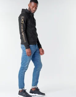 Emporio Armani EA7 - TRAIN LOGO SERIES M HOODIE RN COFT Noir