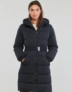Esprit - BELTED PUFFER COAT Noir