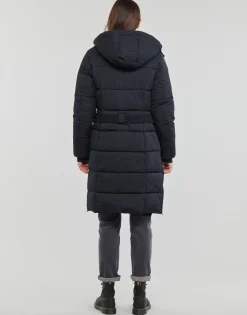 Esprit - BELTED PUFFER COAT Noir
