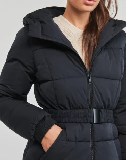 Esprit - BELTED PUFFER COAT Noir