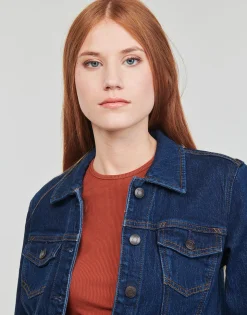 Esprit - TRUCKER JACKET Bleu New