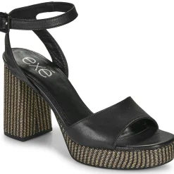 Exé Shoes - 691-ANCONA-LEATHER-BLACK< Sandales Et Nu-pieds