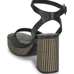 Exé Shoes - 691-ANCONA-LEATHER-BLACK< Sandales Et Nu-pieds