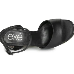 Exé Shoes - 691-ANCONA-LEATHER-BLACK< Sandales Et Nu-pieds