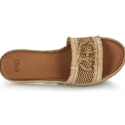 Exé Shoes Mules / Sabots^- 549-HYDRA-RAFFIA-TAN